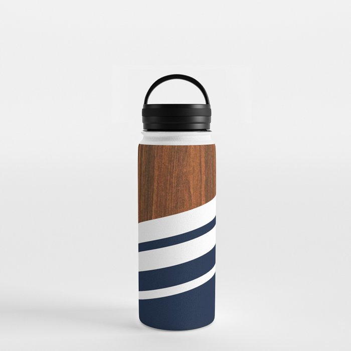 Wooden Navy Water Bottle