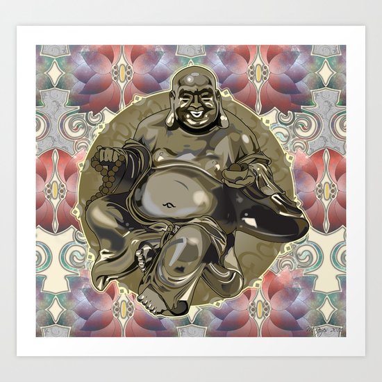 Laughing Buddha Art Print