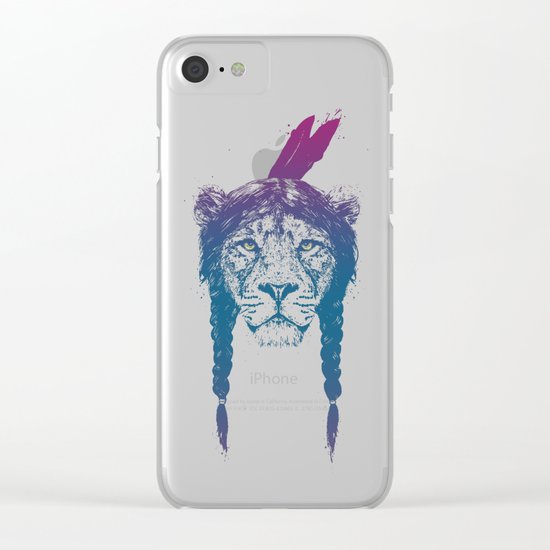 Warrior lion II Clear iPhone Case