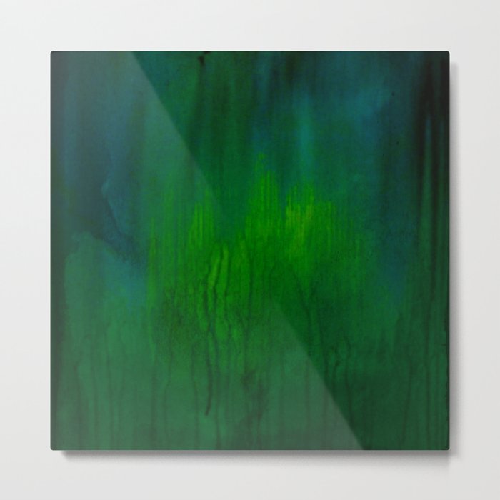 Green Abstract Metal Print