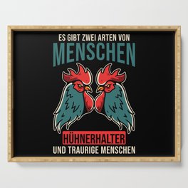 German Chicken Farmer Quote funny Serving Tray