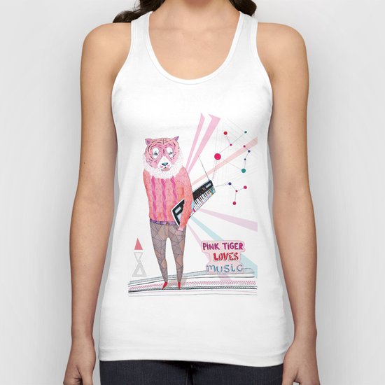 Pink Tiger Unisex Tank Top