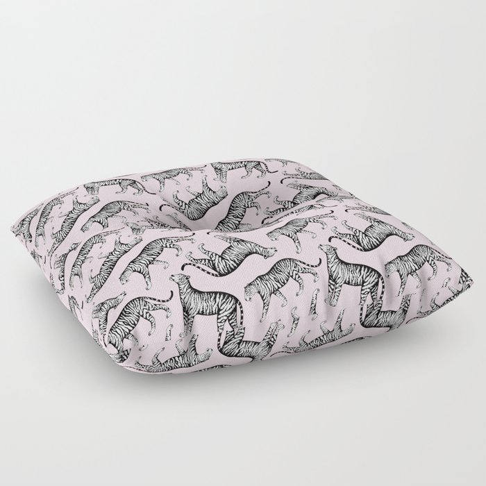 Tigers (Pink and White) Floor Pillow