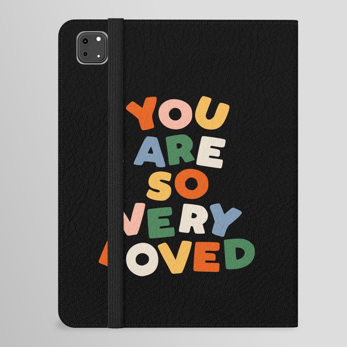 You Are So Very Loved in Red Green Blue Yellow and Peach iPad Folio Case