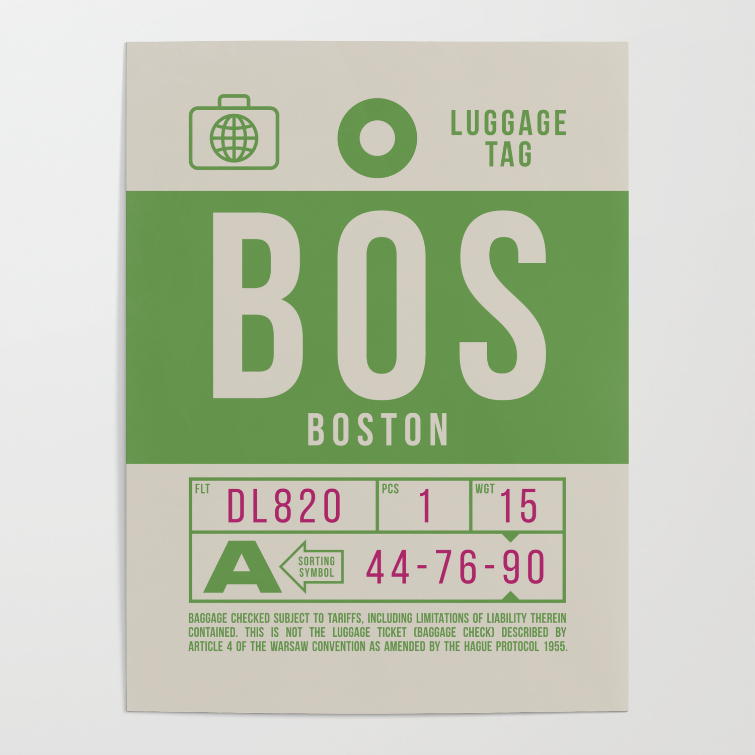 Luggage Tag B Bos Boston Usa Poster By Neotokyo Society6<script async src=