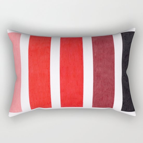 Colorful Red Geometric Pattern Rectangular Pillow