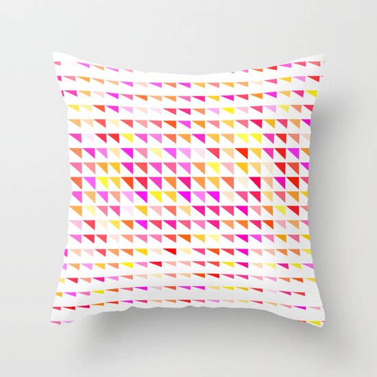 fete triangle pattern Throw Pillow by Emma Method Society6