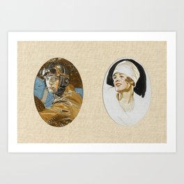 The airman and his wife Art Print