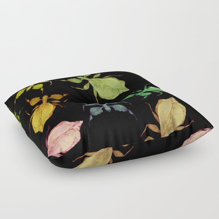 Leaf Insect Pattern Floor Pillow