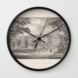 Dartmouth College, Vintage Print Wall Clock