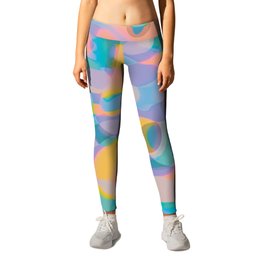 Neon Shapes / Vibrant, Colorful Abstraction Leggings