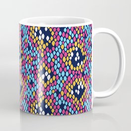 Snakeskin Pattern (Marigold, Pink and Blue) Coffee Mug