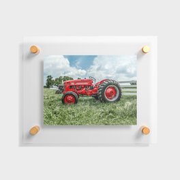 300 Vintage International Harvester Red Tractor Floating Acrylic Print