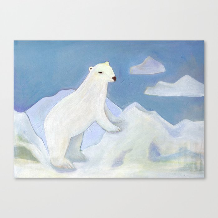Polar bear canvas painting