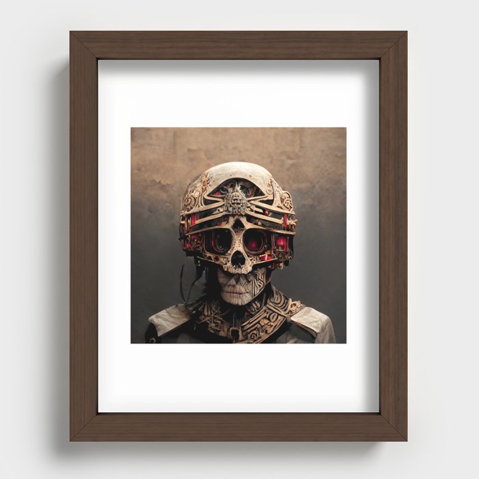 Aztec Warrior Recessed Framed Print