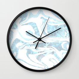 Cute Colorful Blue Pattern Wall Clock