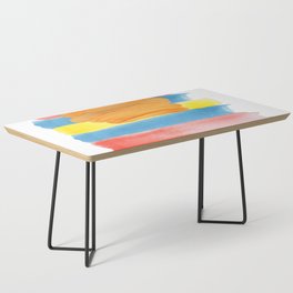 Paint Brush Strokes Colorful Coffee Table