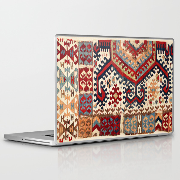 Hotamis Antique Konya Turkish Kilim Print Laptop Ipad Skin By Vickybragomitchell Society6