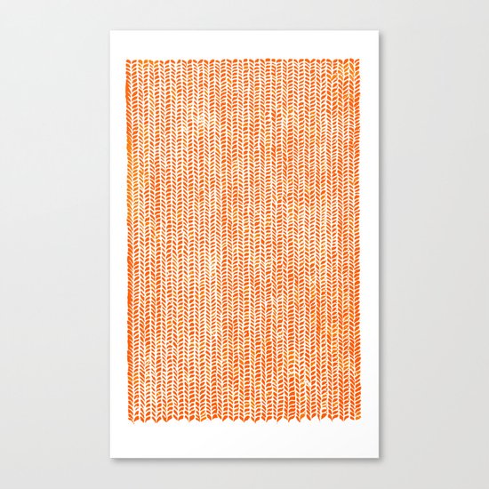 Stockinette Orange Canvas Print