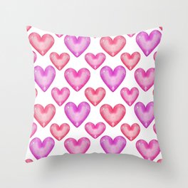 Coquette Hearts On Fire Throw Pillow