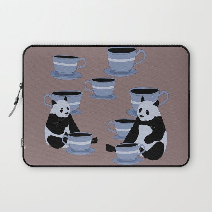 Pandas with Coffee Laptop Sleeve
