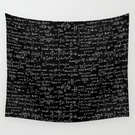 Math Equations // Black Wall Tapestry