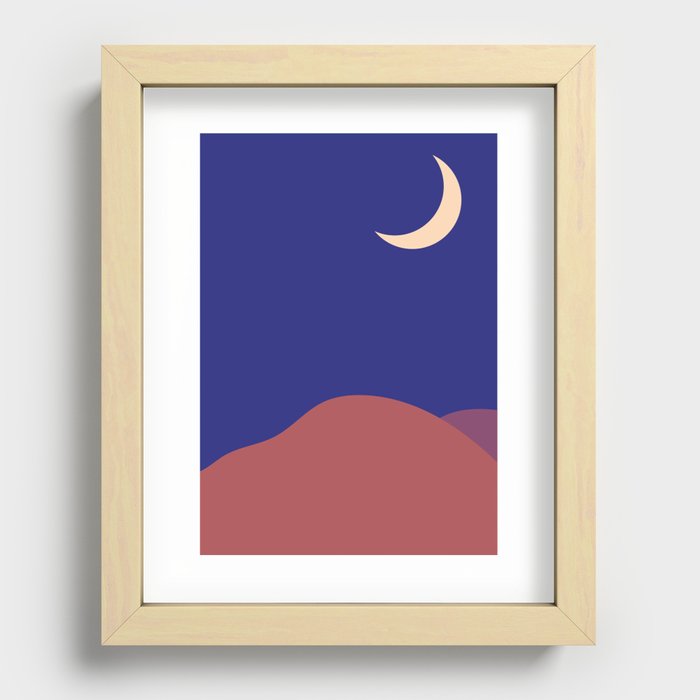Desert by night Recessed Framed Print