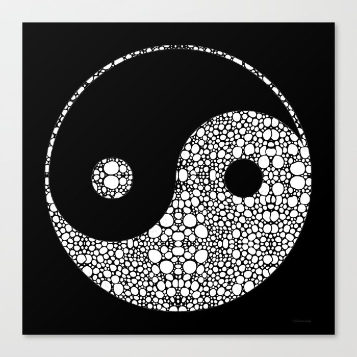 Perfect Balance 2 - Yin And Yang Stone Rock'd Art By Sharon Cummings 