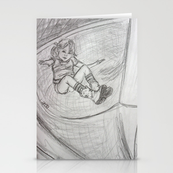 Spiral Slide Swirl Drawing Stationery Cards By Donnabellas Society6