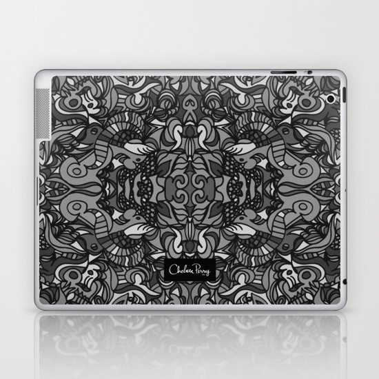 Top Hat Black and White Laptop & iPad Skin