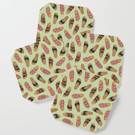 Birkenstock Pastel Green Pattern | Watercolor Pattern design | Shoes pattern | Shoes design Coaster