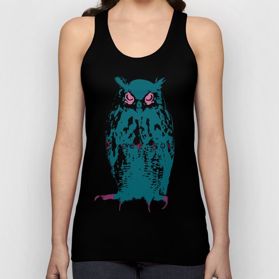 I see You (Lost Time Owl) Unisex Tank Top