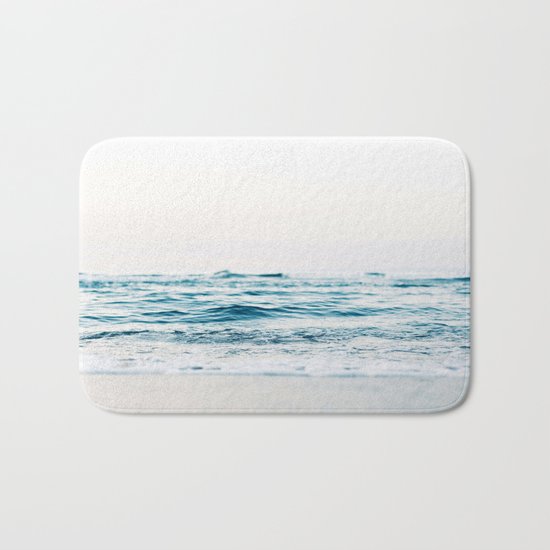 Sea water blue 8 Bath Mat