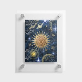 Cosmic Sun Space Pattern Floating Acrylic Print