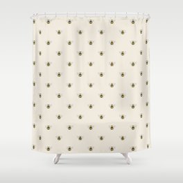 Honey Bumble Bee Shower Curtain