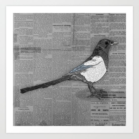 Bad News Bird Art Print