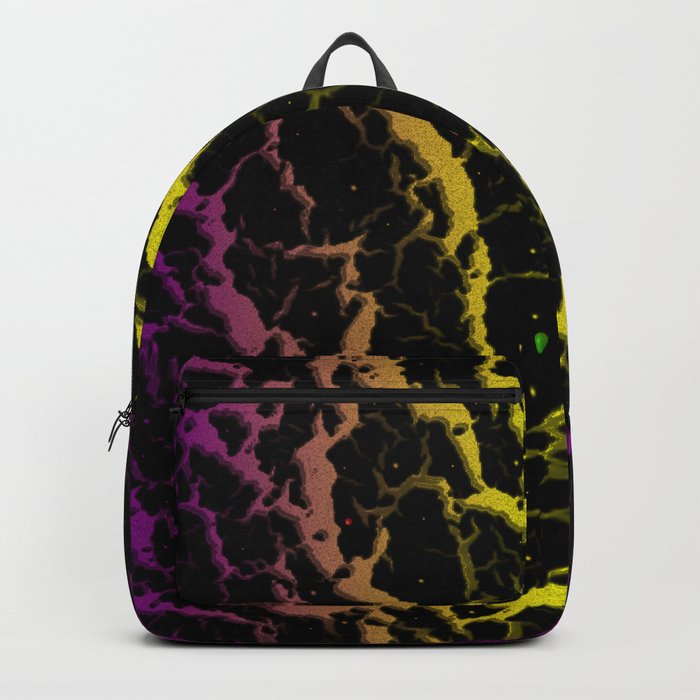 Cracked Space Lava - Purple/Yellow Backpack
