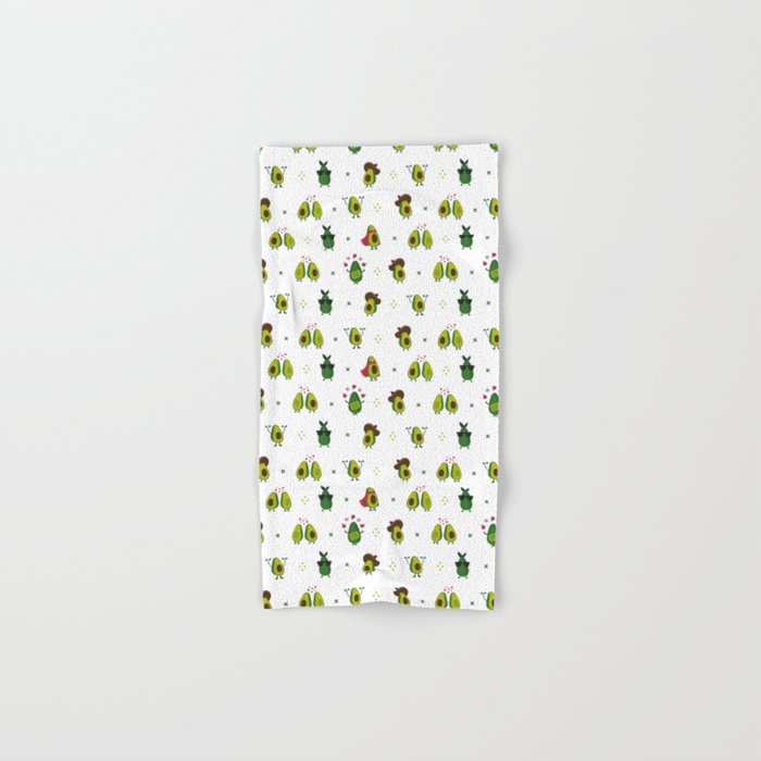 Avocado Pattern - holy guacamole collection Hand & Bath Towel