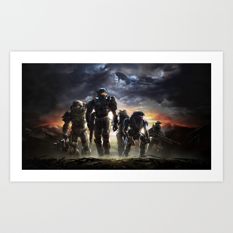 Halo Reach Noble Team Art Print By Evelyus Society6