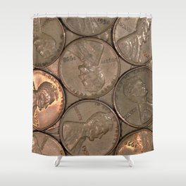 Watercolor 1958 wheat penny 08 Shower Curtain