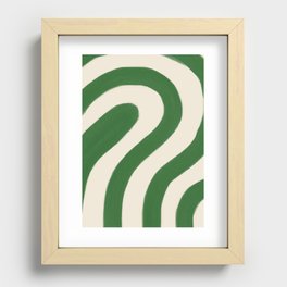 'Pathway' | Abstract art | Green | One color | Recessed Framed Print