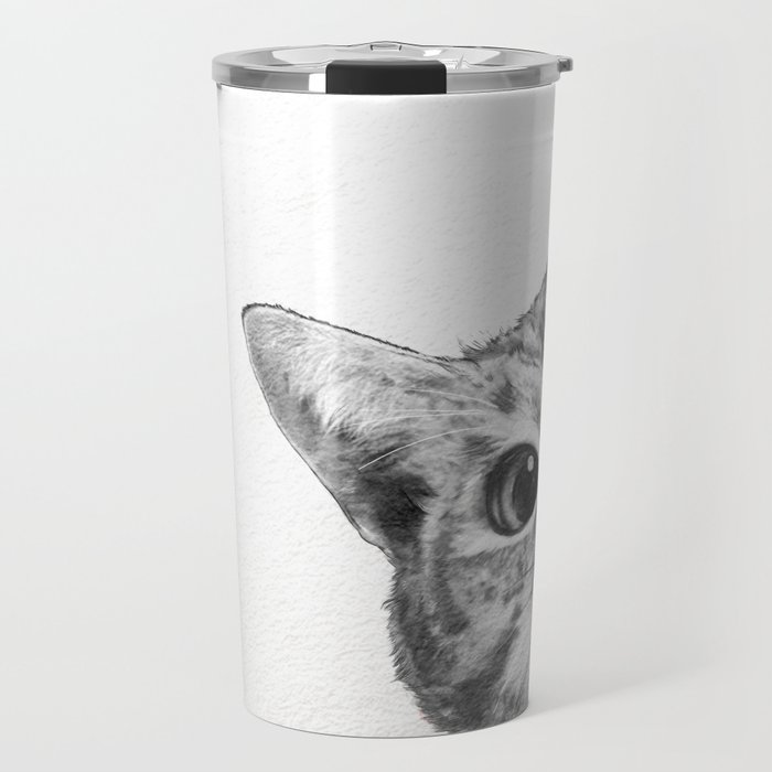 sneaky cat travel mug