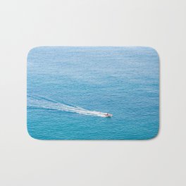 Spain Photography - Speed Boat Traveling Over The Beautiful Sea Bath Mat