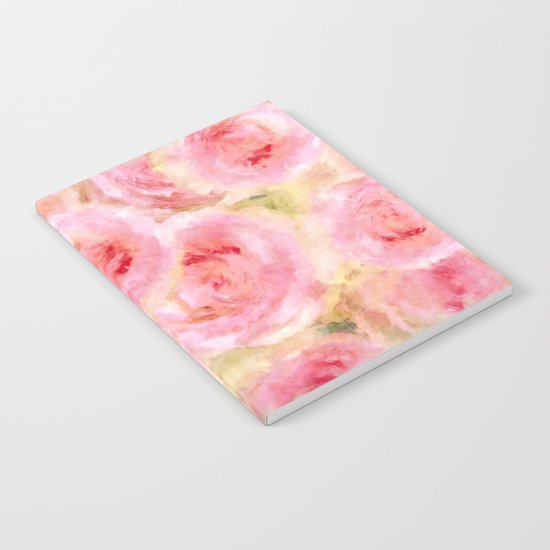 Bed of roses- Watercolor rose Illustration Notebook