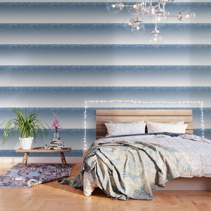 Blue Dripping Glitter Wallpaper
