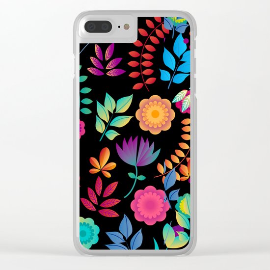 FLORAL PATTERN 4 Clear iPhone Case