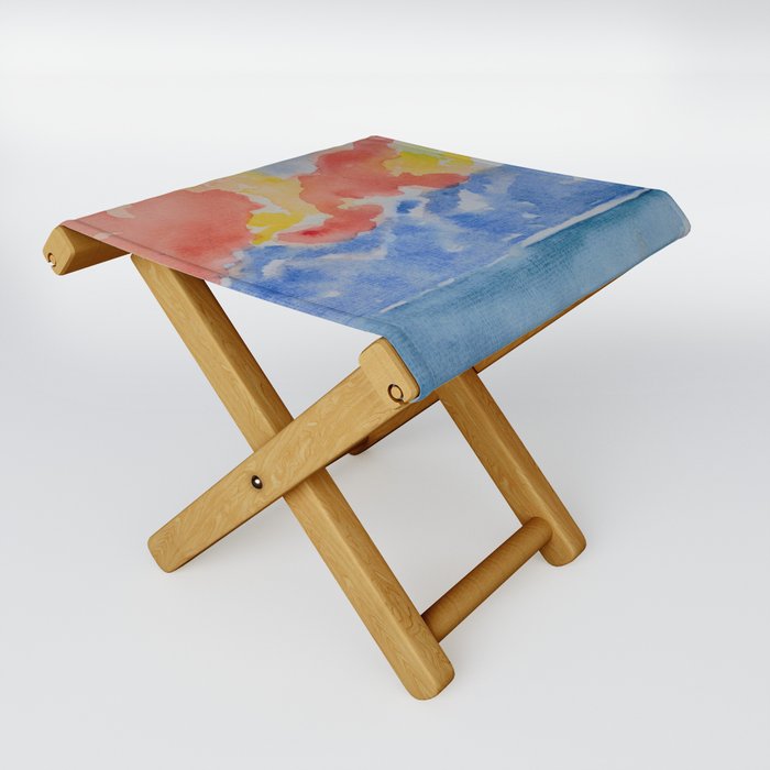 Abstract Beach Folding Stool