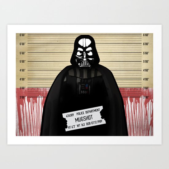 Vader Mug Shot Art Print