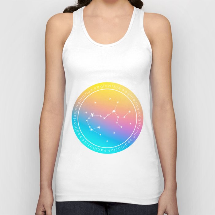 Sagittarius Zodiac | Rainbow Circle Tank Top