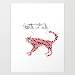 Pretty Kitty Art Print | Children, Graphic Design, Typography, Illustration 